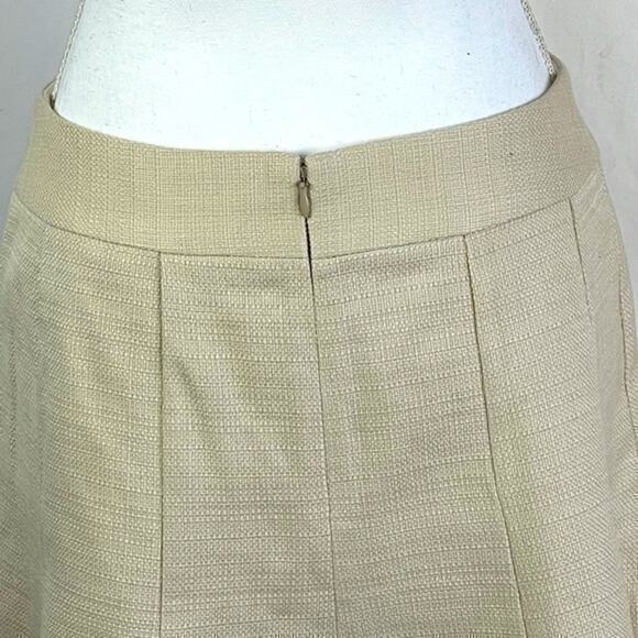 Banana Republic Cream Paneled‎ 100% Cotton Career Academia Skirt NWOT Size 6 - Picture 5 of 10
